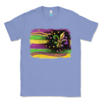 Colony Blue mardi gras flag Classic Tee - CowGirlArtShop