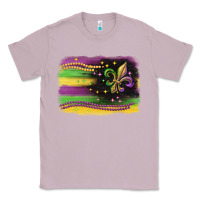 Lilac mardi gras flag Classic Tee - CowGirlArtShop