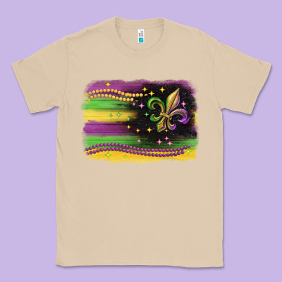 Mardi Gras Flag Classic Tee Designed By Cowgirlartshop