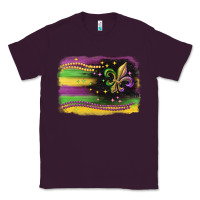 Plum mardi gras flag Classic Tee - CowGirlArtShop