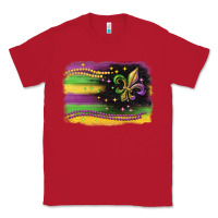 Red mardi gras flag Classic Tee - CowGirlArtShop