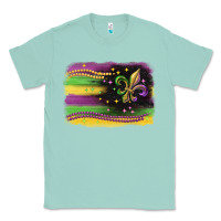 Seafoam mardi gras flag Classic Tee - CowGirlArtShop