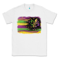 White mardi gras flag Classic Tee - CowGirlArtShop