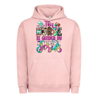 Pigment Salmon this nurse is guided by jesus Urban Hoodie - JahusDesignShop