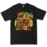 Black Christmas army gnomes truck 4th of july Premium Tee - HowdyJamesFarm