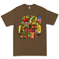 Cacao Christmas army gnomes truck 4th of july Premium Tee - HowdyJamesFarm