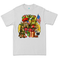 Dove Grey Christmas army gnomes truck 4th of july Premium Tee - HowdyJamesFarm