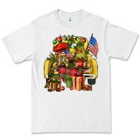 White Christmas army gnomes truck 4th of july Premium Tee - HowdyJamesFarm