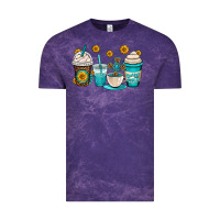 Cloud Purple jesus coffee cups Vintage Tee - OliviaCreatesArt