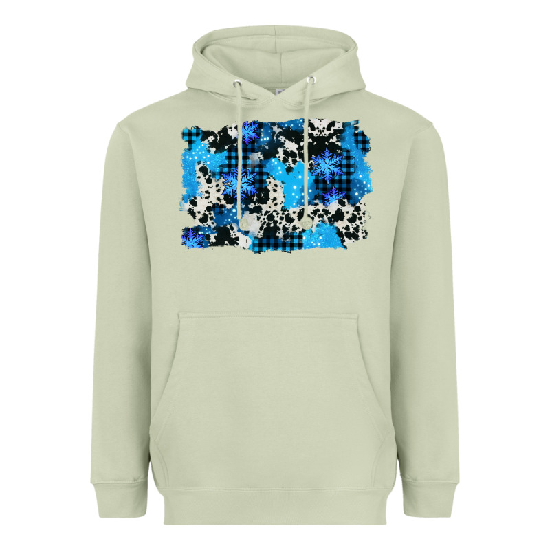 Westerb Cowhide Winter Background Heavyweight Hoodie by AdoDesignShop | Teevron