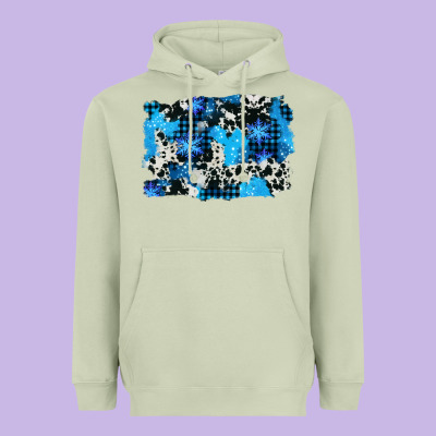 Westerb Cowhide Winter Background Heavyweight Hoodie Designed By Adodesignshop