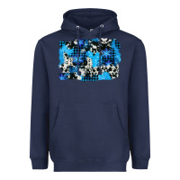 Navy westerb cowhide winter background Heavyweight Hoodie - AdoDesignShop