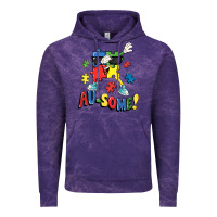Cloud Purple Au-some! Autism puzzle dabbing Vintage Hoodie - FaDigitalArtStudio