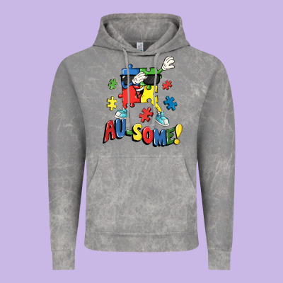 Au-some! Autism Puzzle Dabbing Vintage Hoodie Designed By Fadigitalartstudio