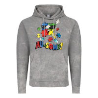 Cloud Rock Au-some! Autism puzzle dabbing Vintage Hoodie - FaDigitalArtStudio