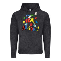 Vintage Black Au-some! Autism puzzle dabbing Vintage Hoodie - FaDigitalArtStudio