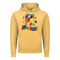 Vintage Mustard Au-some! Autism puzzle dabbing Vintage Hoodie - FaDigitalArtStudio