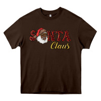 Chocolate Brown african american santa claus Heavy Core Tee - RanaPortraitStore