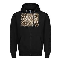 Black brown zebra pattern background Zipper Hoodie - BarkalooDesign