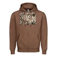Chestnut brown zebra pattern background Zipper Hoodie - BarkalooDesign