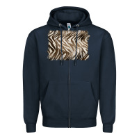 Navy brown zebra pattern background Zipper Hoodie - BarkalooDesign
