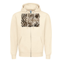Sandshell brown zebra pattern background Zipper Hoodie - BarkalooDesign
