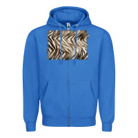 True Royal brown zebra pattern background Zipper Hoodie - BarkalooDesign