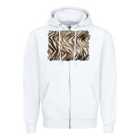 White brown zebra pattern background Zipper Hoodie - BarkalooDesign