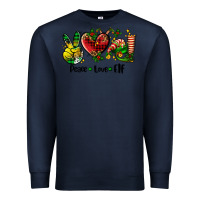 Navy peace love  elf Premium Sweatshirt - AdoDesignShop