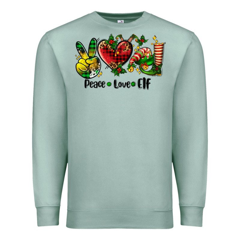 Peace Love  Elf Premium Sweatshirt by AdoDesignShop | Teevron