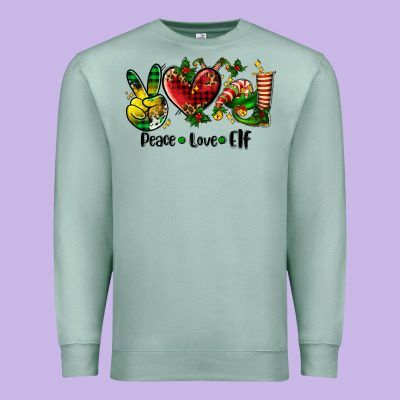 Peace Love  Elf Premium Sweatshirt Designed By Adodesignshop