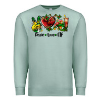 Seafoam peace love  elf Premium Sweatshirt - AdoDesignShop