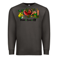 Smoke peace love  elf Premium Sweatshirt - AdoDesignShop