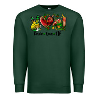 Sports Green peace love  elf Premium Sweatshirt - AdoDesignShop
