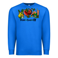 True Royal peace love  elf Premium Sweatshirt - AdoDesignShop