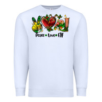 White peace love  elf Premium Sweatshirt - AdoDesignShop