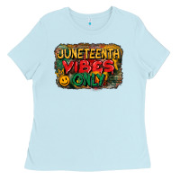 Baby Blue juneteenth vibes only Ladies Tee - CowGirlArtShop