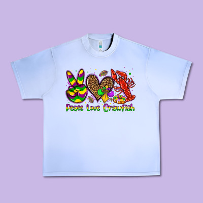 Peace Love Crawfish Olivia Urban Heavy Tee Designed By Oliviacreatesart