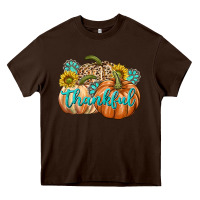 Chocolate Brown Thankful Heavy Core Tee - texasbilliewilder