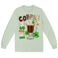 Matcha Irish coffee St. Patrick's Day Long Sleeve Tee - FaDigitalArtStudio