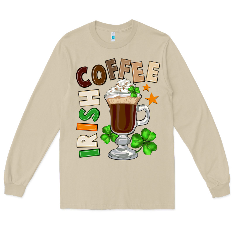Irish Coffee St. Patrick's Day Long Sleeve Tee by FaDigitalArtStudio | Teevron