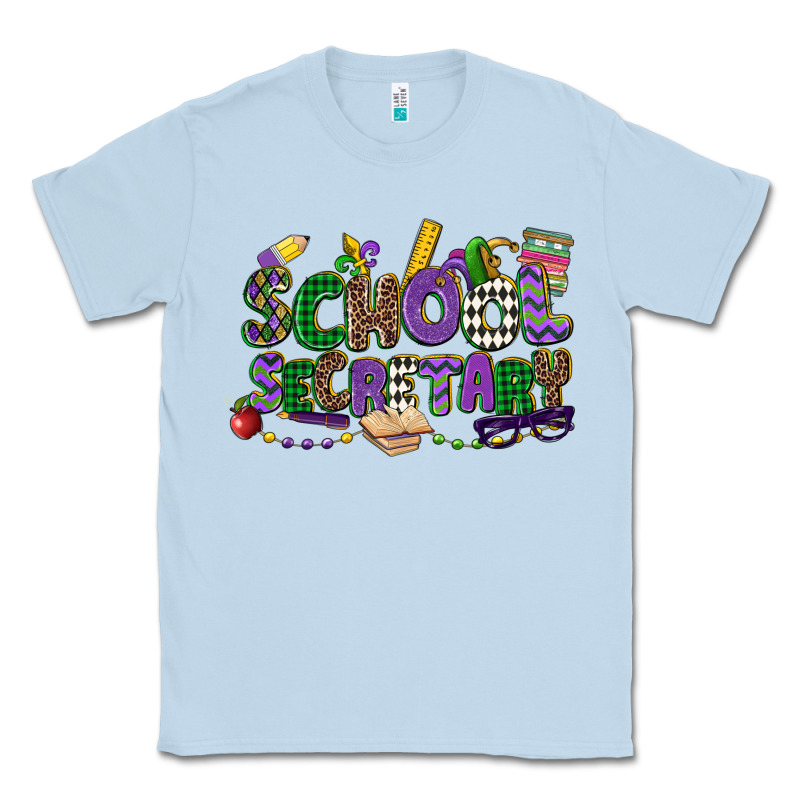 School Secretary Mardi Gras Classic Tee by CowGirlArtShop | Teevron