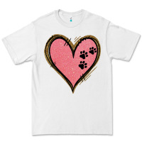 White Pink Glitter Heart Premium Tee - Jasminsmagicworld