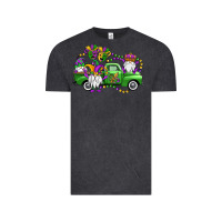 Vintage Black mardi gras gnomes truck Vintage Tee - OliviaCreatesArt