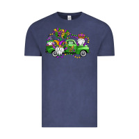 Vintage Denim mardi gras gnomes truck Vintage Tee - OliviaCreatesArt