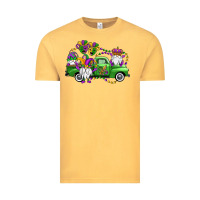 Vintage Mustard mardi gras gnomes truck Vintage Tee - OliviaCreatesArt