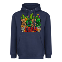 Navy boss lady with money and cactus Heavyweight Hoodie - AdoDesignShop