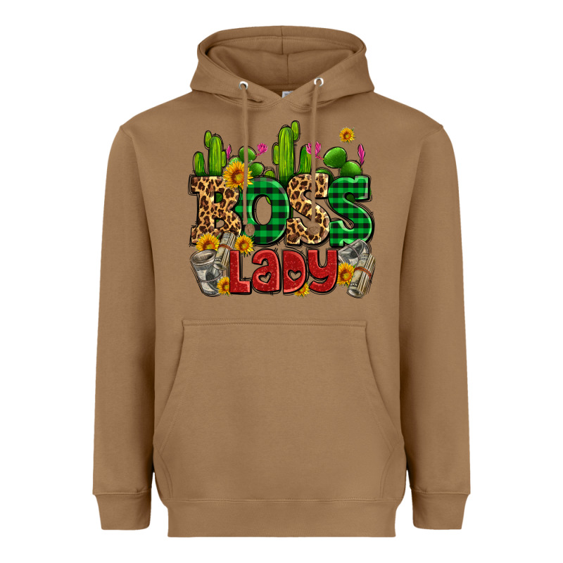 Boss Lady With Money And Cactus Heavyweight Hoodie by AdoDesignShop | Teevron