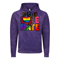 Cloud Purple spread love not hate Vintage Hoodie - FaDigitalArtStudio