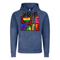Vintage Denim spread love not hate Vintage Hoodie - FaDigitalArtStudio